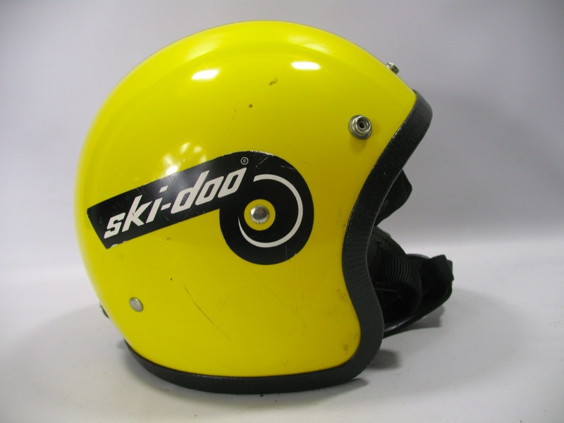 Vintage SkiDoo Snowmobile Motorcycle Bobber Helmet Skidoo Yellow Kids